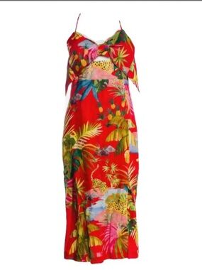 malocas beige sleeveless midi dress Malocas Beige Sleeveless Midi Dress FARM Rio